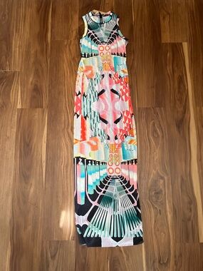 Skims Summer Mesh high neck long dress